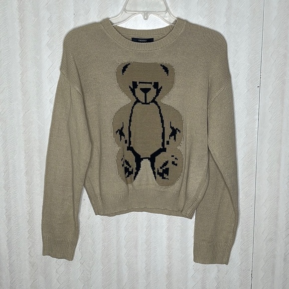 ❤️ FOREVER 21 Teddybear Sweatet Size S - Picture 2 of 4